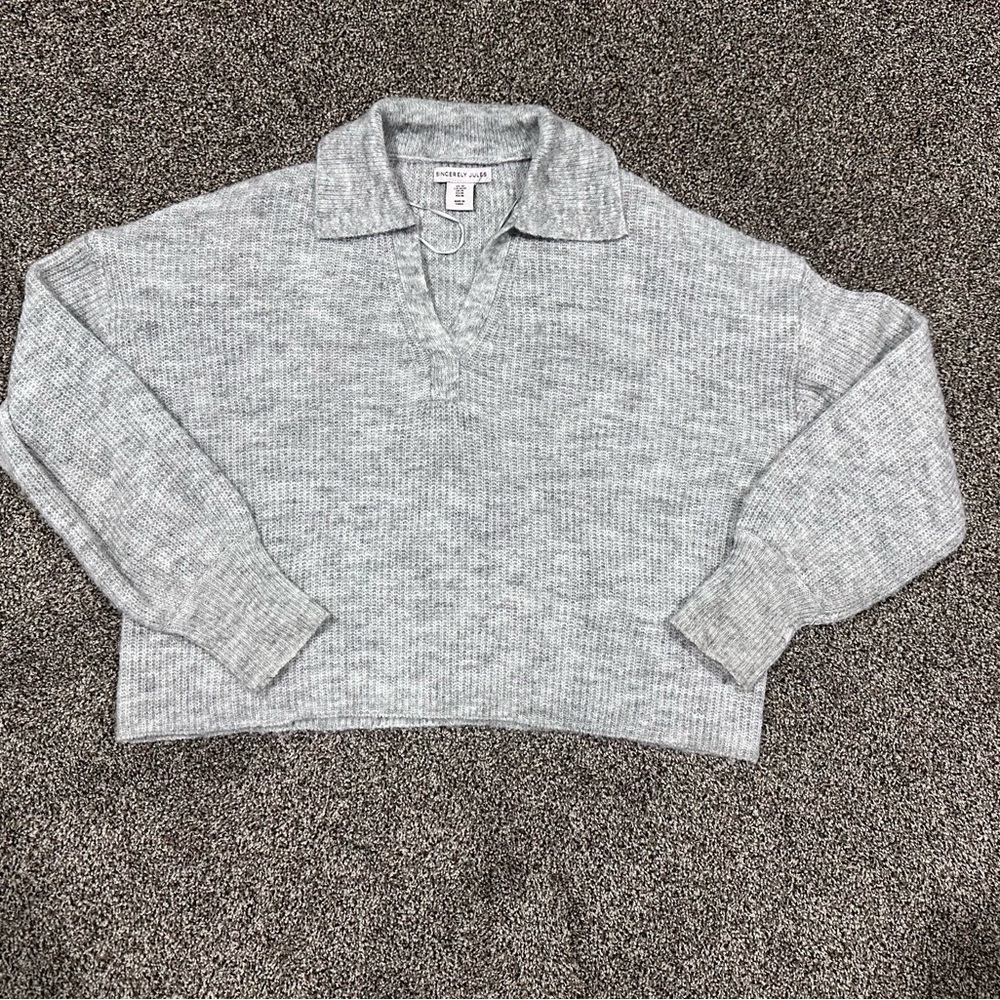 Sincerely Jules Light Gray Knit Sweater